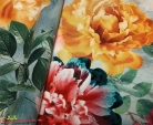 Róże D-141, tkanina obiciowa, dekoracyjna